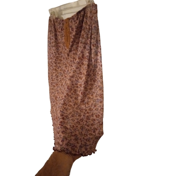 BoHo Floral Skirt Xhilaration Pull On Lined Mix Fabric Romantic Hippie Vibes XL - Picture 4 of 9